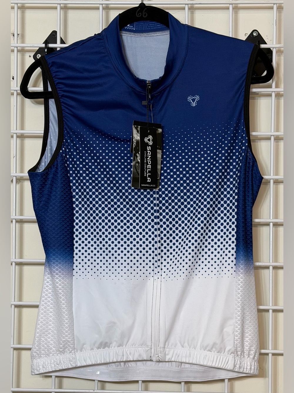 Santella Blue to White Gradient Cycling Jersey New With Tags Ladies Size M